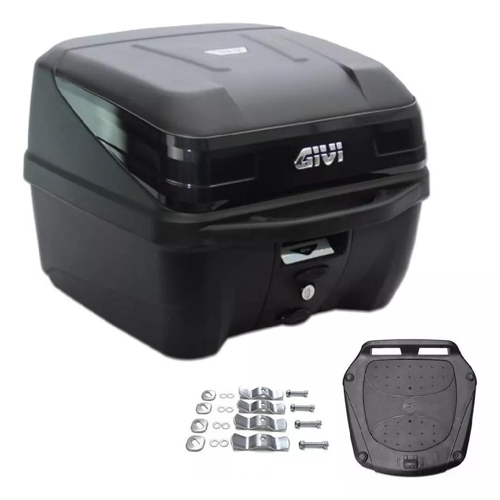 Kit Baú 33L Moto Monolock Traffic Iii Givi + Bagageiro Scam Bruto Yamaha Fz15 2023