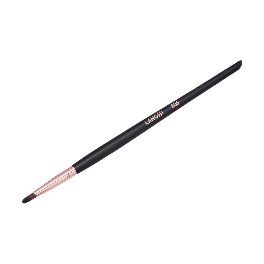 Pincel De Maquiagem Para Delinear Reto Rosé Black E06 Lanossi