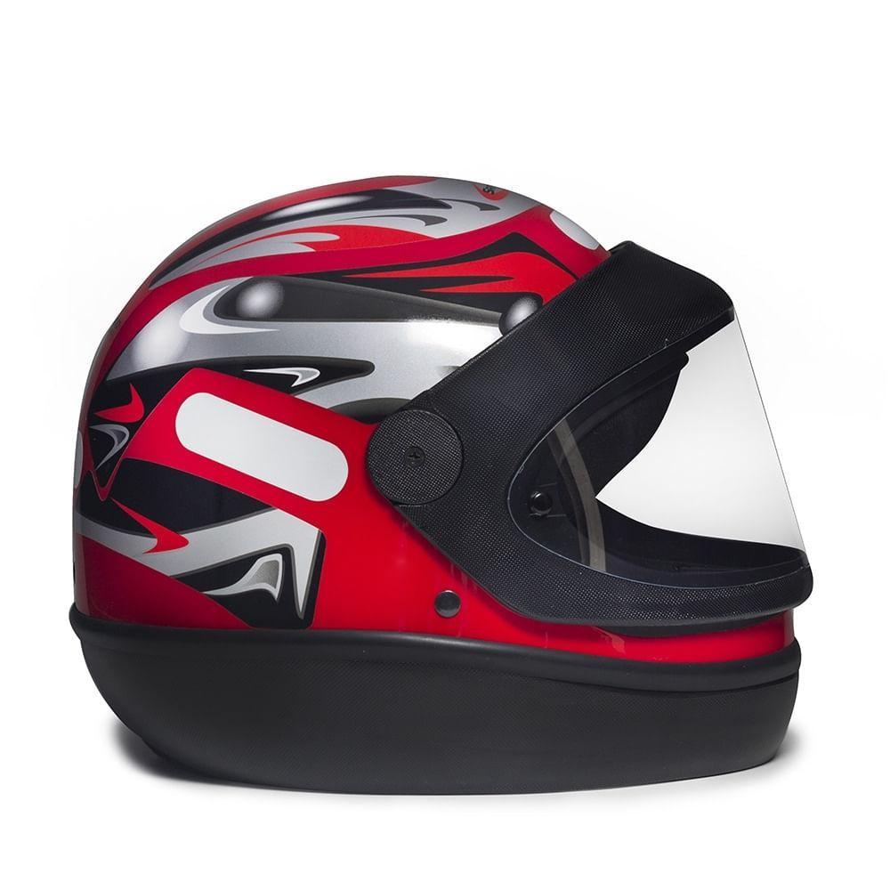 Capacete Taurus Grafic Vermelho Tamanho 62