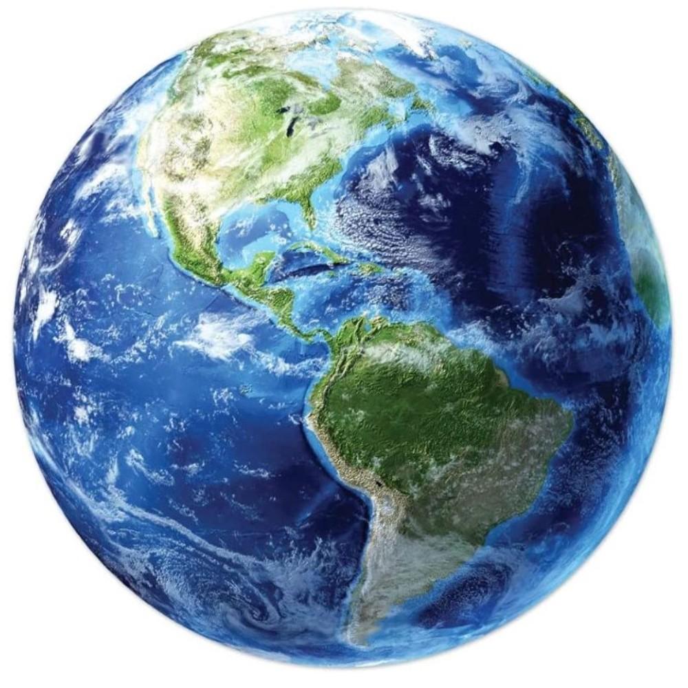 Quebra Cabeça Redondo Planeta Terra 500 Peças Pais E Filhos Puzzle Terrestre Geografia Mundo Solar