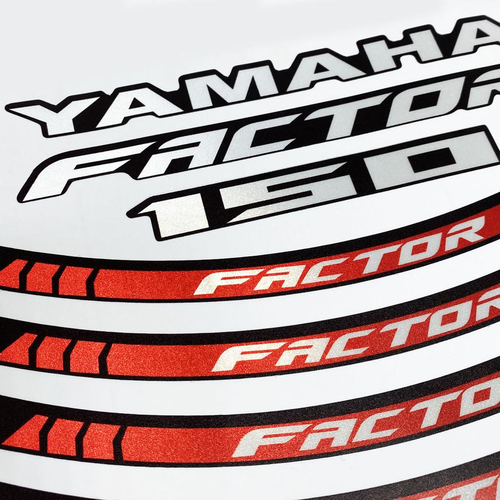Adesivo De Roda Moto Yamaha Factor 150 Vermelho Refletivo