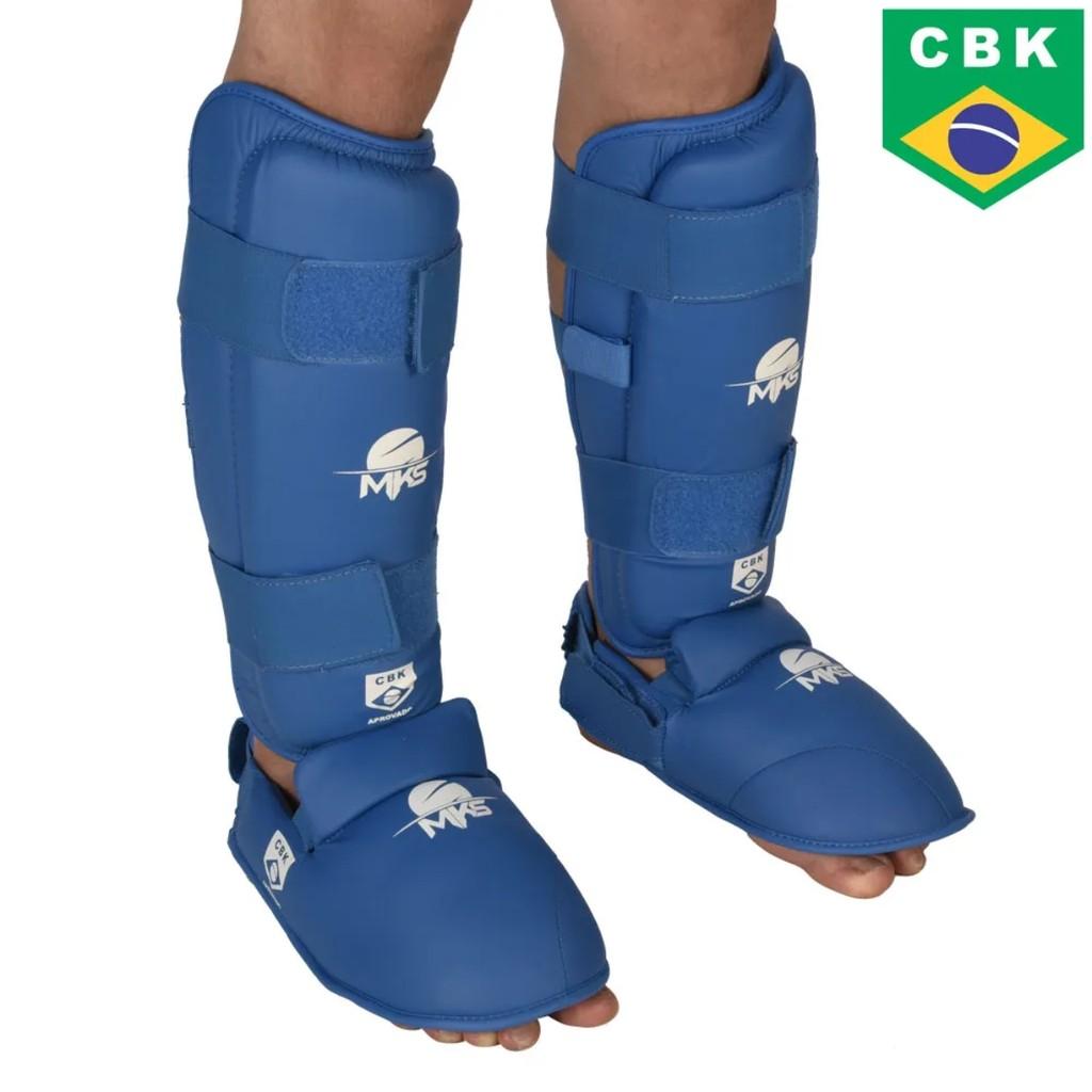 Par Caneleira Karate Protetor Mks Competition Homologada Cbk