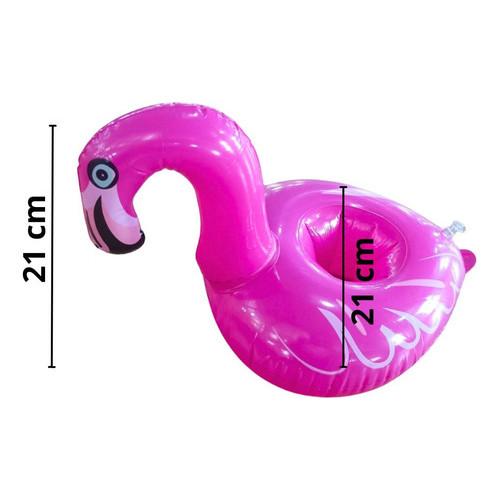 Boia Porta Copos Inflável Flamingo Para Piscina