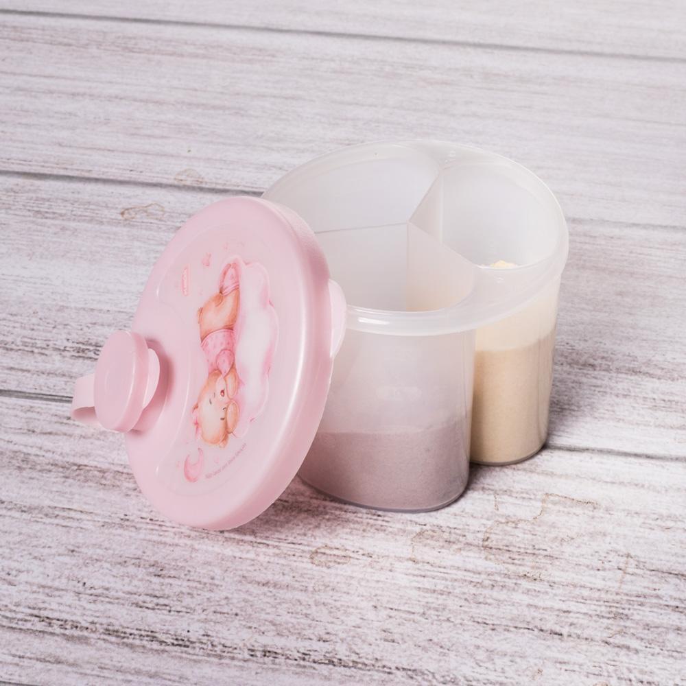 Kit Para Introdução Alimentar Bebê Ursa Rosa 6 Peças Caneca Treinamento Chuquinha Pote Tigela Prato Plasútil