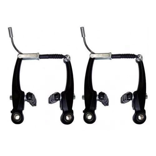 Freio V-brake Kit Bicicleta C Manete Alumínio Logan Completo