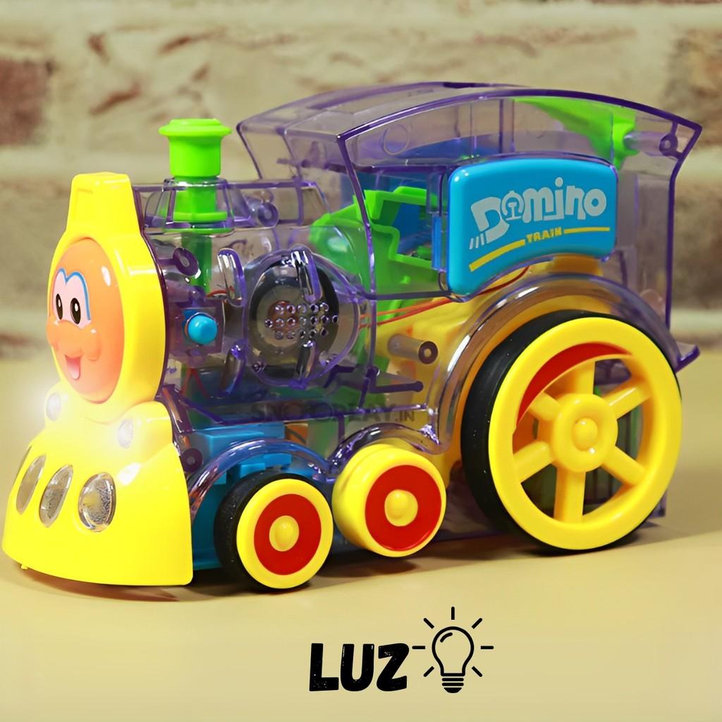 Brinquedo Trenzinho Dominó Infantil Movimento Som Luz Divertido Castela
