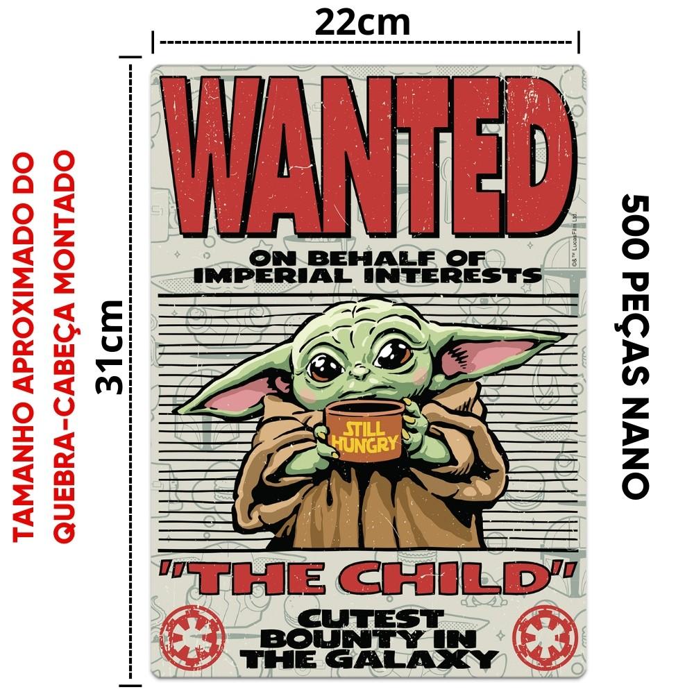 Quebra Cabeça Nano Grogu Star Wars 500 Peças Pequenas Toyster Puzzle The Child Baby Yoda Mandalorian