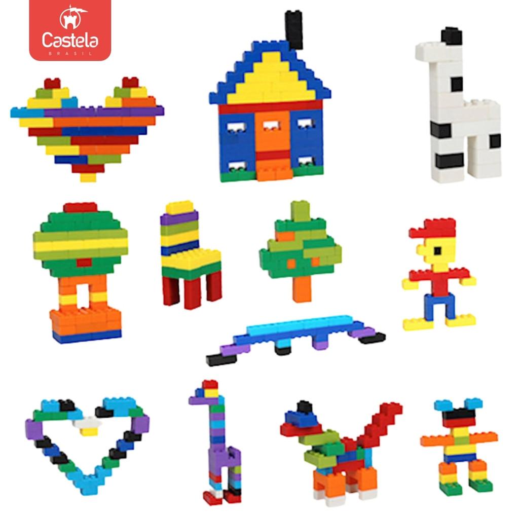 Brinquedo Blocos De Montar Infantil Educativo 1000 Peças Castela