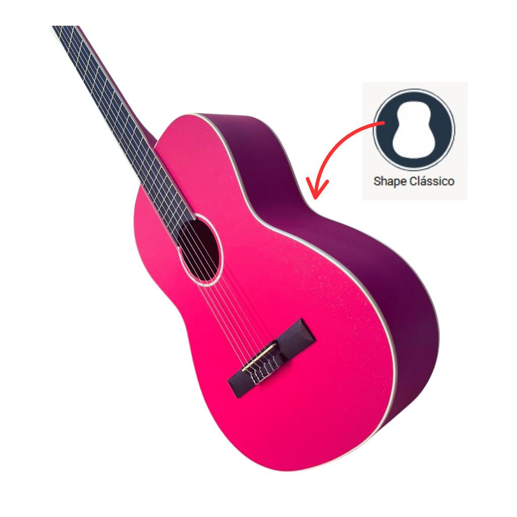 Violão Rosa Estudo Giannini Start N-14 Pks Acetinado Destro