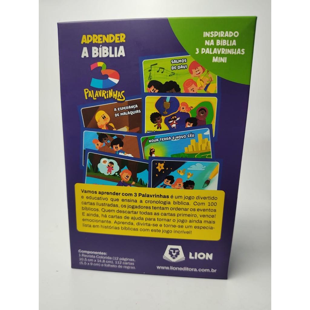 Aprenda A Biblia Com 3 Palavrinhas Jogo De Cartas + Livreto