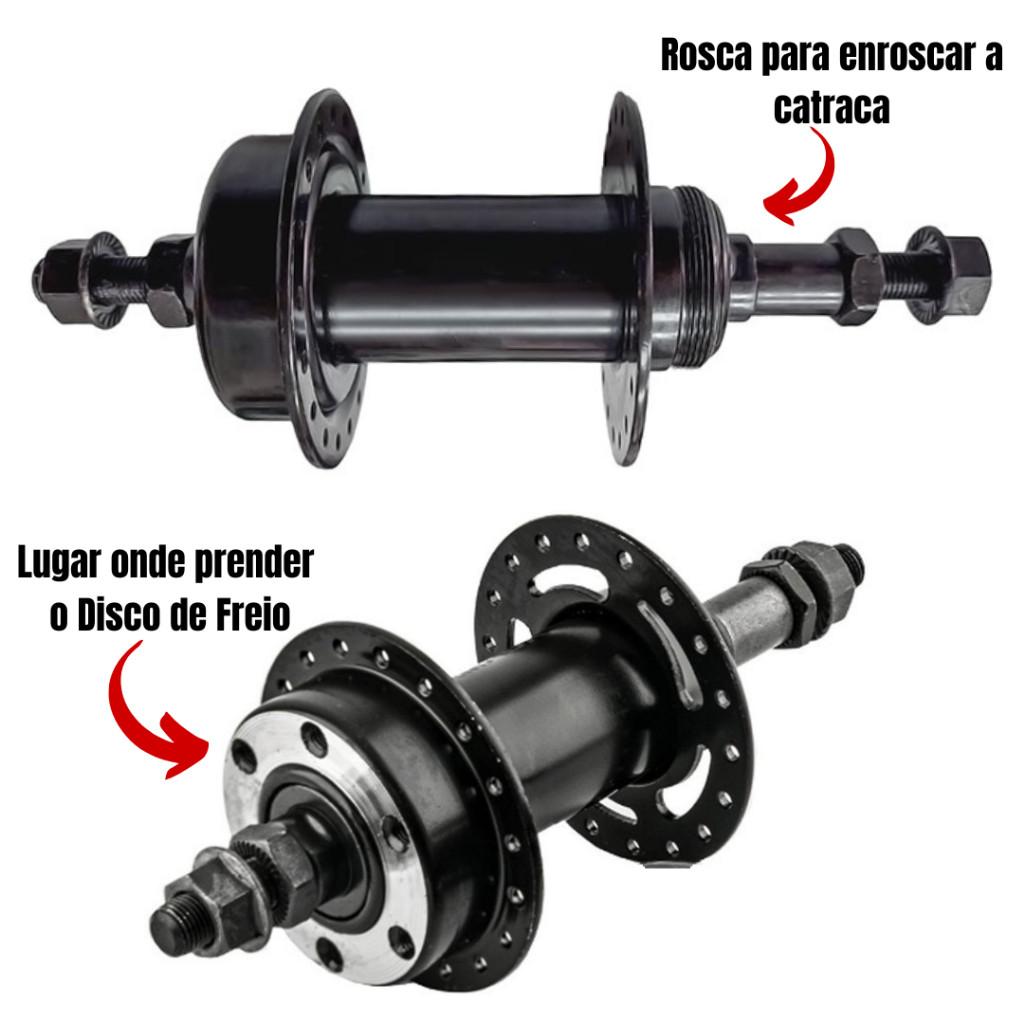 Par De Cubo Bike Disco Paco Aço 36 Furos Esferado