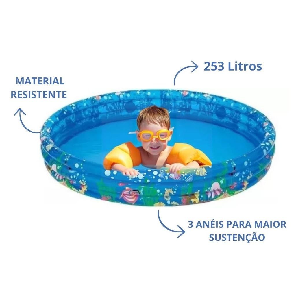 Piscina Inflável Infantil 253L Wellmix