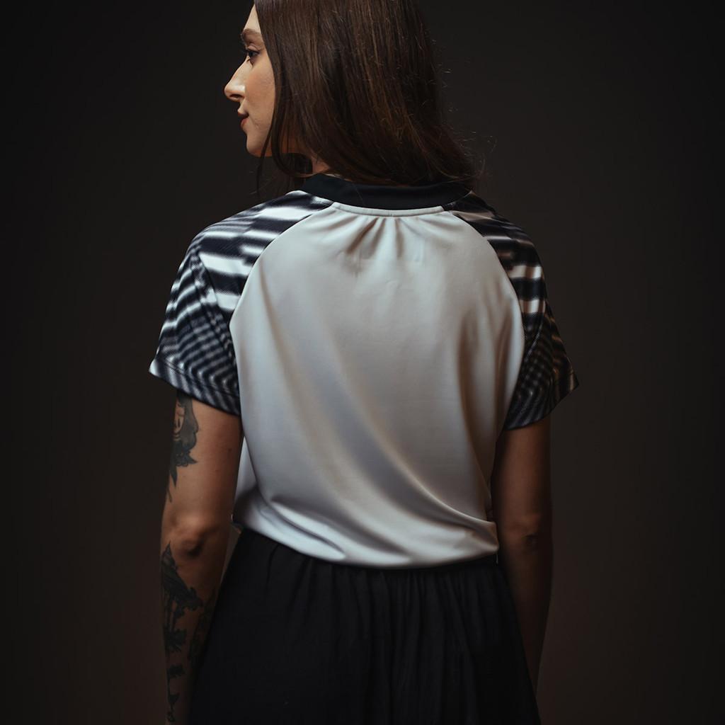 Camisa Corinthians Sccp Lines Branca Feminina Oficial