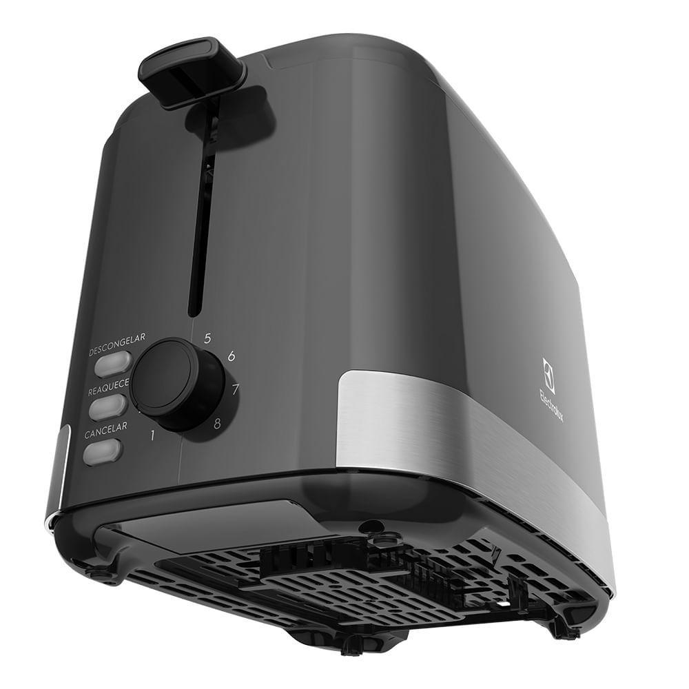 Torradeira Elétrica Electrolux Inox Preta Efficient Com 8 Níveis De Tostagem (ets10)