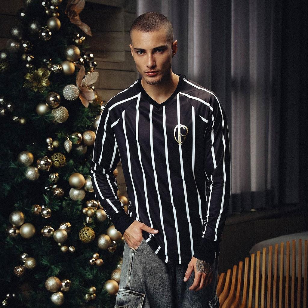 Camisa Corinthians Retrô Cp Gold Manga Longa Dry Preta Oficial