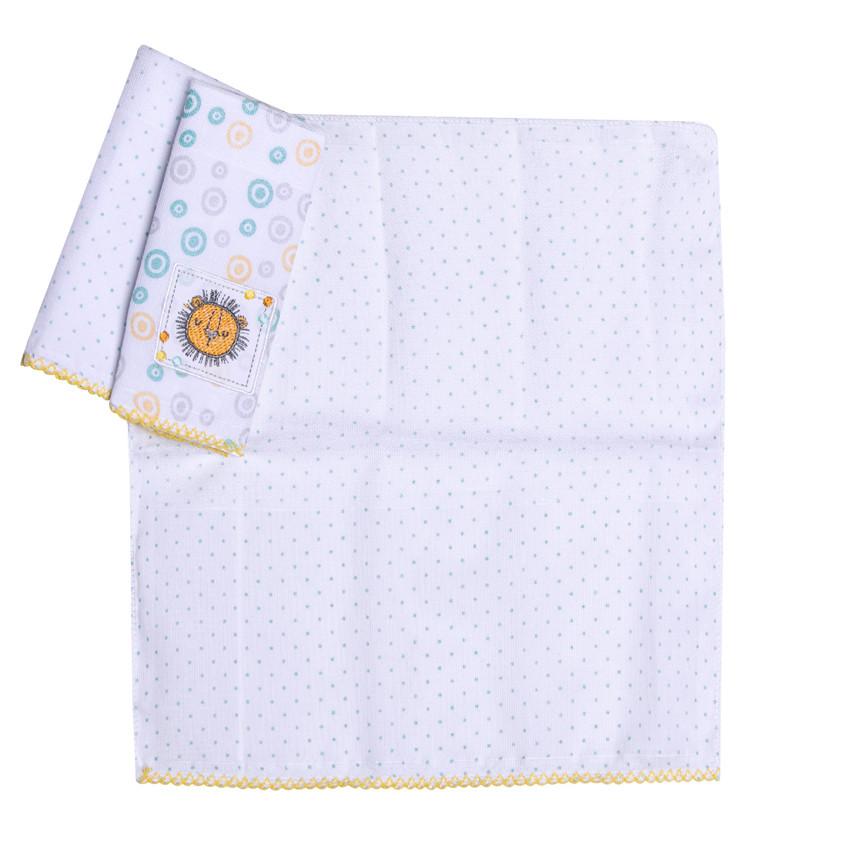 Kit Pano De Boca Estampado Papi Bordados Amigos - 03 Peças