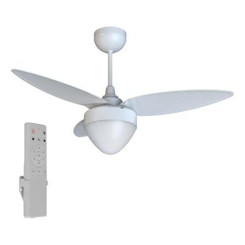 Ventilador Teto Aires Branco 3 Pás Controle Remoto Luminária Silencioso Inverter Bivolt Ventisol