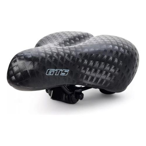 Selim 2 Molas + Manopla Gts Beach Banco Bike Bicicleta Preto