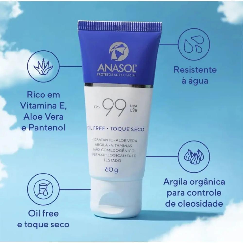 Anasol Protetor Solar Facial FPS 99 60g
