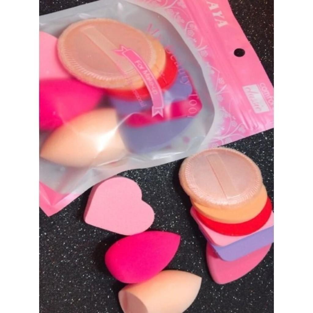 Ana 1108/2 Kit 9 Esponja Para Maquiagem-combo Com 18 Esponjas Coracao/pó Pressionado