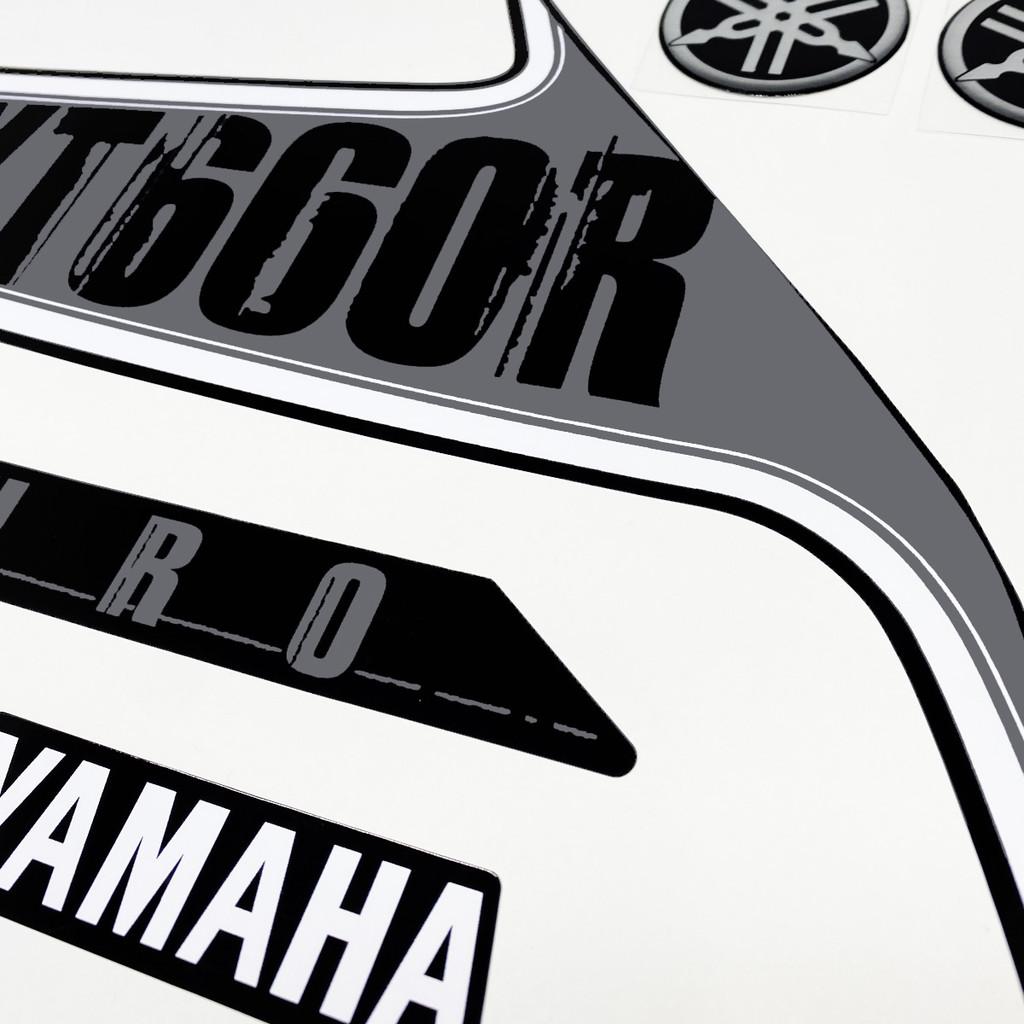 Adesivos Yamaha Xt 660r 2013 Faixa Moto Preta + Emblema Logo