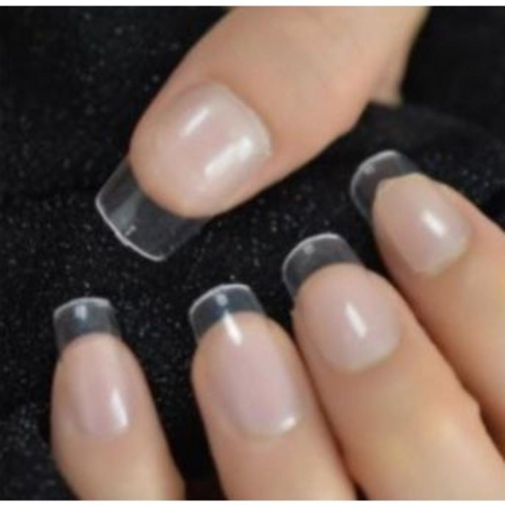 Kit Unhas Postiça Bailarina Natural Branca/transparente