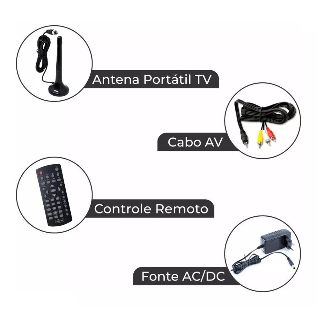 TV Portátil Digital 14 Polegadas LED HD USB Hdmi Sd Monitor