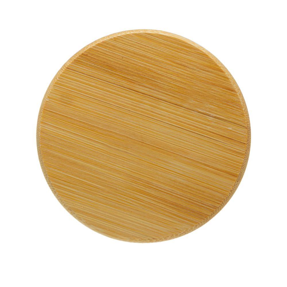 Garrafa De Vidro Borissilicato Wolff Com Tampa De Bambu 1L