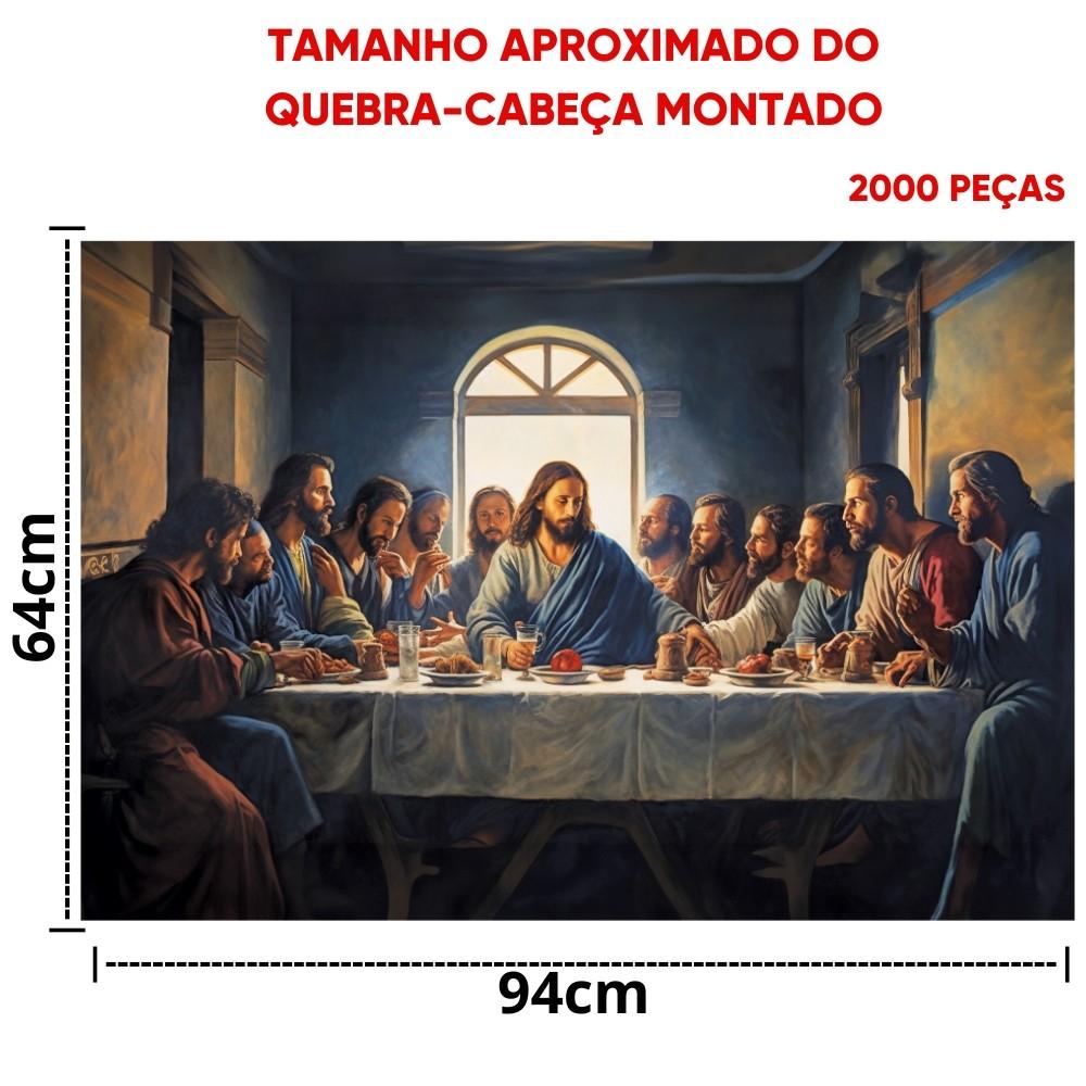 Quebra Cabeça Santa Ceia 2000 Peças Ggb Brinquedo Puzzle Religião Deus Obra De Arte Apóstolos Jesus