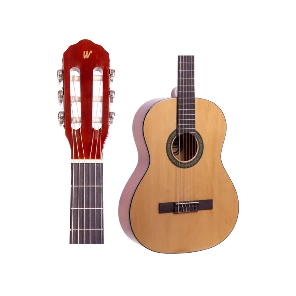 Violão Estudante Nylon Clássico Winner Aw-20 N Destro Verniz Brilhante Adulto + Acessórios