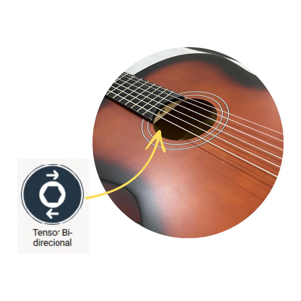 Violao Nylon Canhoto Giannini Sunburst + Acessórios Completo