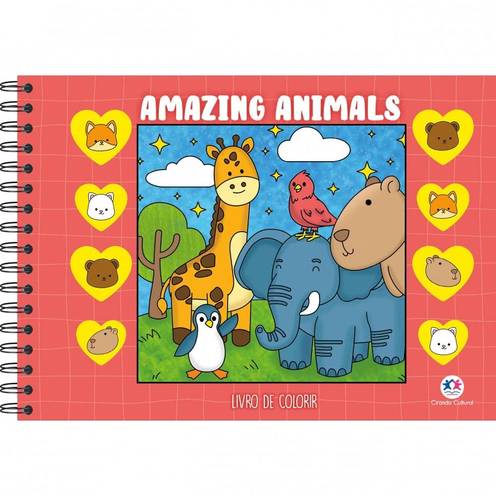 Livro Amazing Animals - Livro De Colorir
