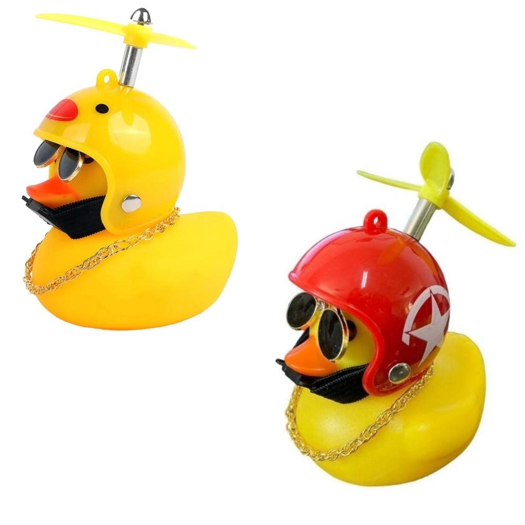 Buzina Patinho Pato Guidão Bicicleta Bike Moto C/LED Hélice