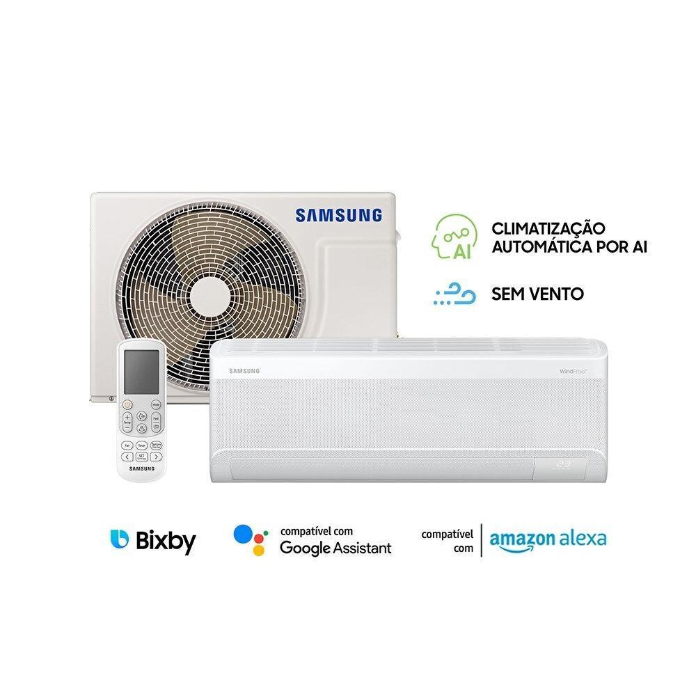 Ar-condicionado Split Inverter 9000 Btus 220V Samsung Windfree Ai Wi-fi High Wall Só Frio Ar09dyfaawknaz/ar09dyfaawkxaz