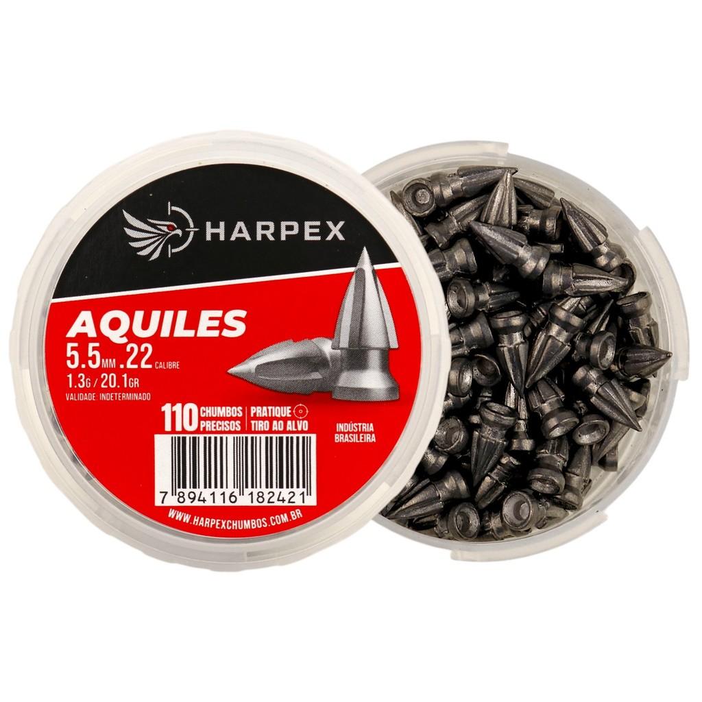 Chumbinho Harpex Aquiles Alta Perfuração 5.5mm (.22) - 110un
