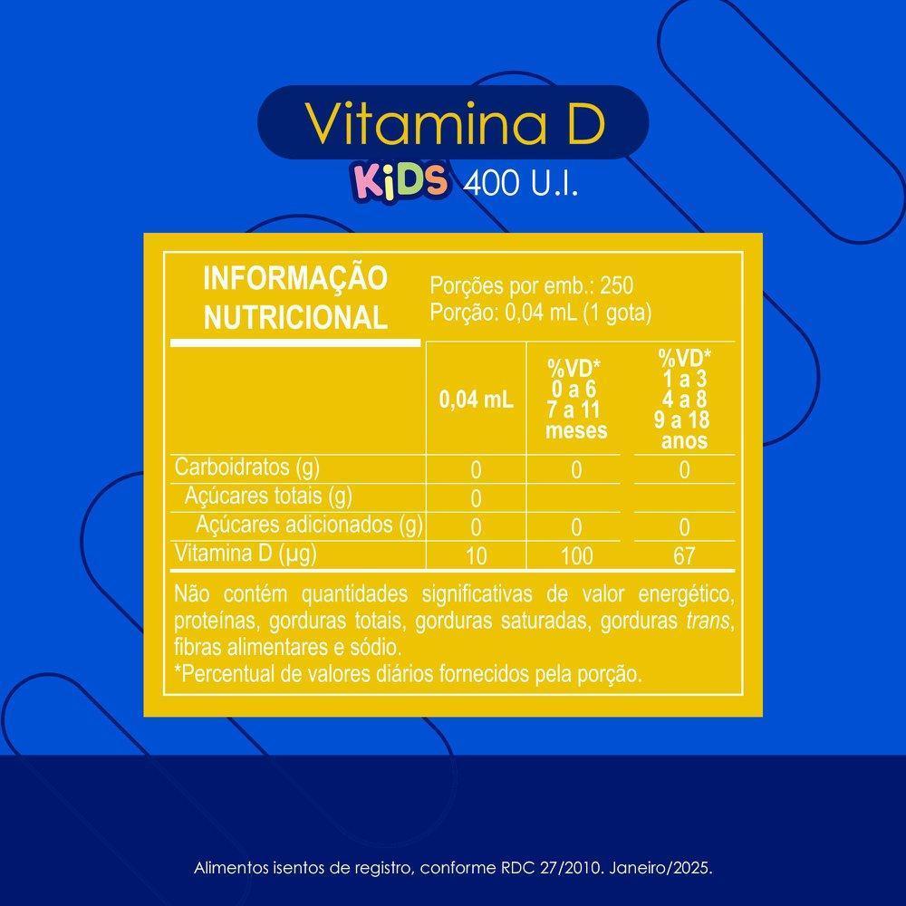 Suplemento Neo Química Kids Vitamina D3 400ui Gotas 10ML