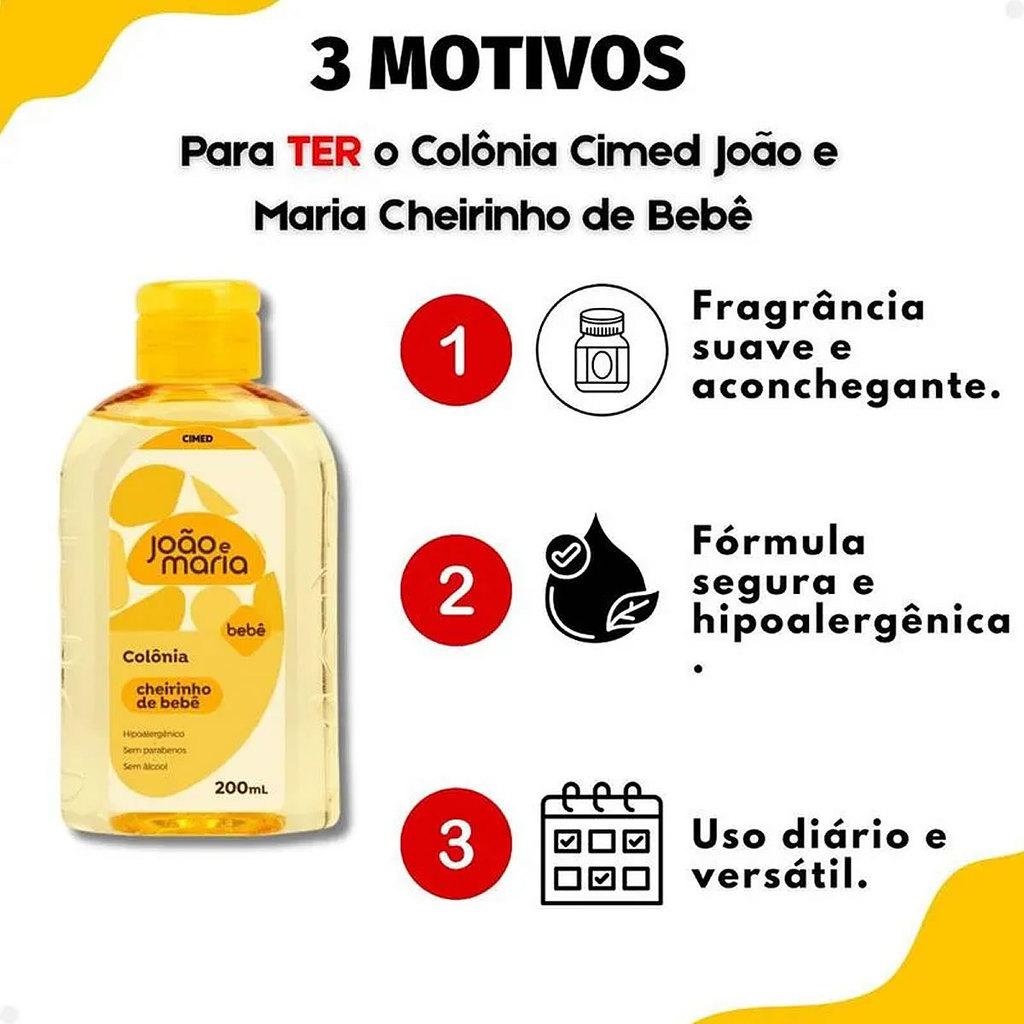 Colônia João E Maria Cheirinho De Bebê 200ml