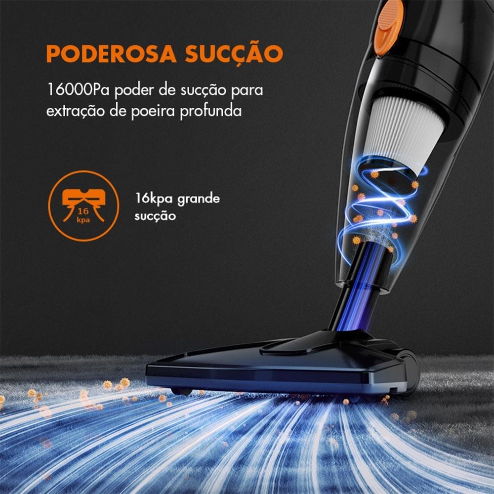 Gaabor Aspirador De Pó 2 Em 1 Sucção Forte De 16000pa Dust Off Silent Fácil De Armazenar Gvcw-m15a -1