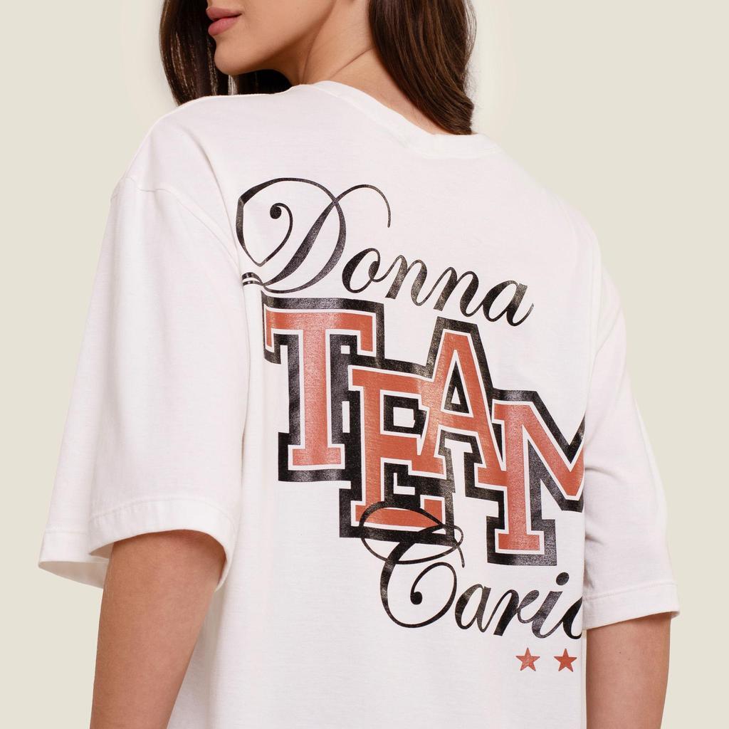 Blusão Oversized Feminino Branco Com Estampa Emborrachada