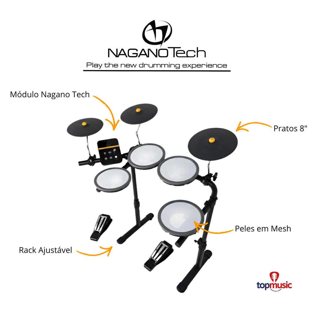 Bateria Eletrônica 7 Pads Family Ntf-01 + Curso Grátis Nagano Tech