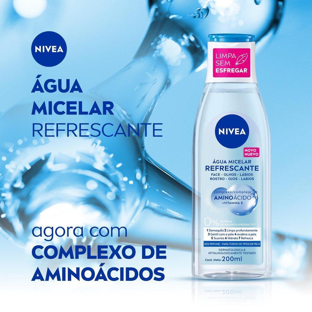 Água Micelar Nivea Solução De Limpeza 7 Em 1 Refrescante 200ml