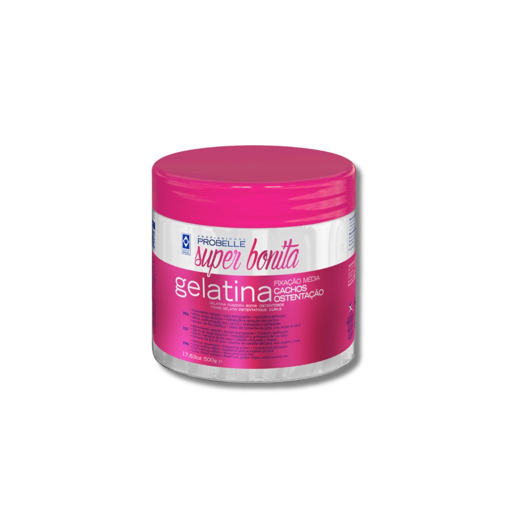 Kit Cachos Ostentação (Gelatina 500g. + Pentear + Shamp + Cond.) Probelle