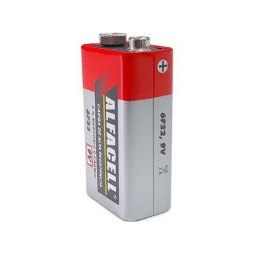 Bateria 9V Caixa Com 12 Unidades Alfacell Alta Qualidade Uso Geral Controle Brinquedos