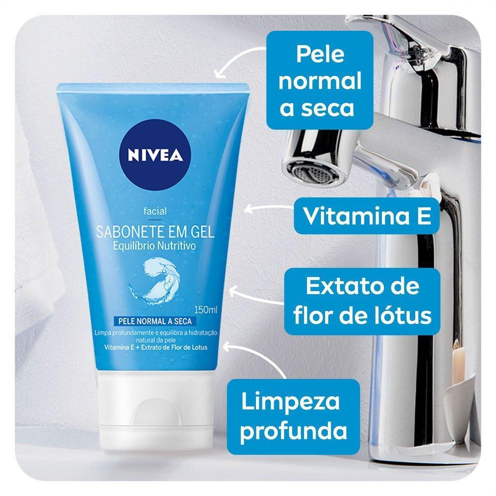 Sabonete Facial Em Gel Nivea Equilíbrio Nutritivo 150g
