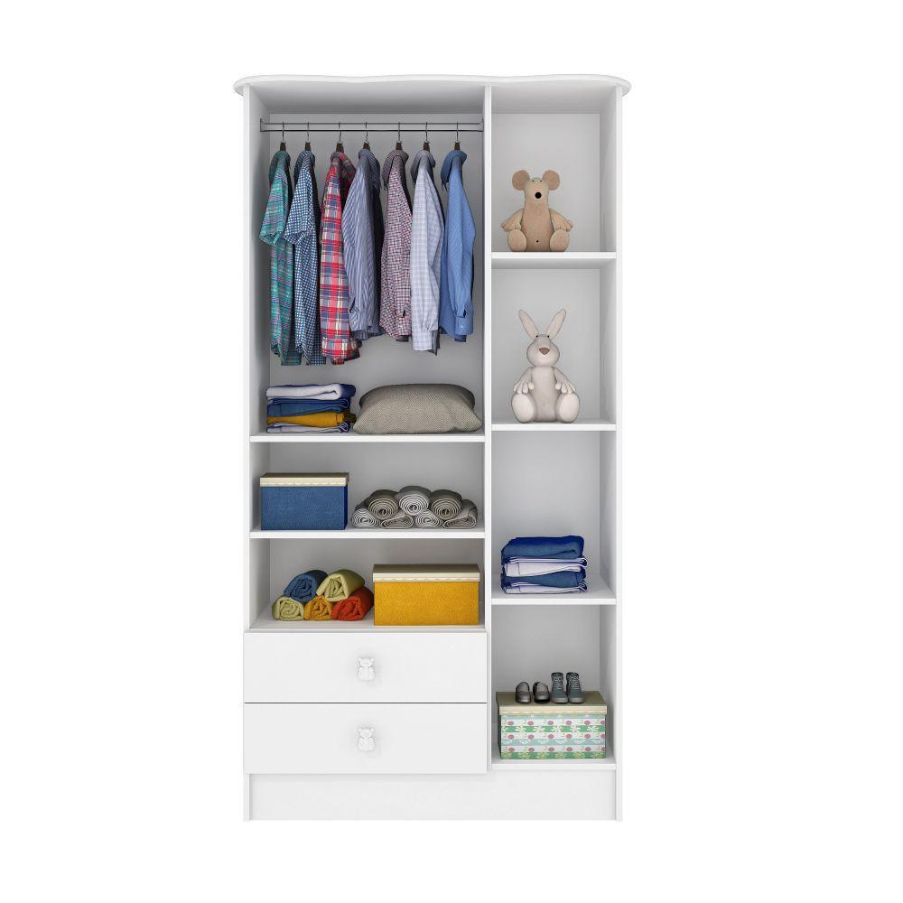 Guarda Roupa Infantil 3 Portas 2 Gavetas Tedy Percasa