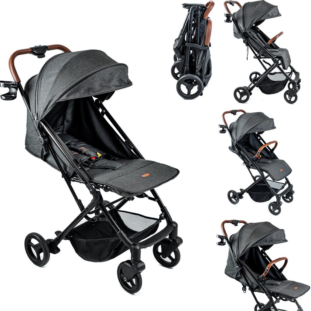 Carrinho De Bebe Berço Passeio Galzerano Kira Grafite