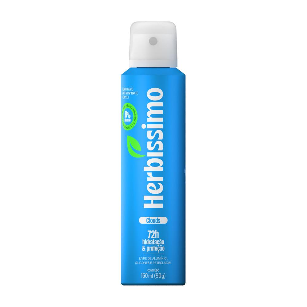 Desodorante Antitranspirante Aerossol Zero Alumínio Herbíssimo Clouds 150ml