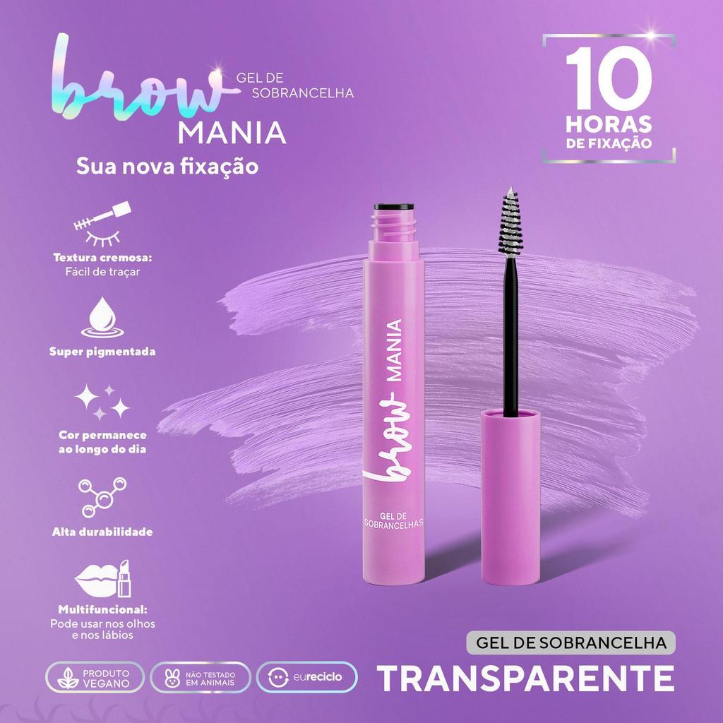 Gel De Sobrancelha Brow Mania Transparente - Dabelle Beauty