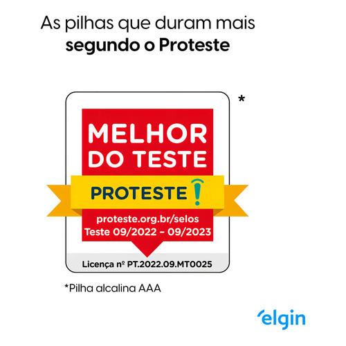 2 Cartelas Blistes De Pilha Alcalina Aaa Palito Com 4 Unidades Elgin