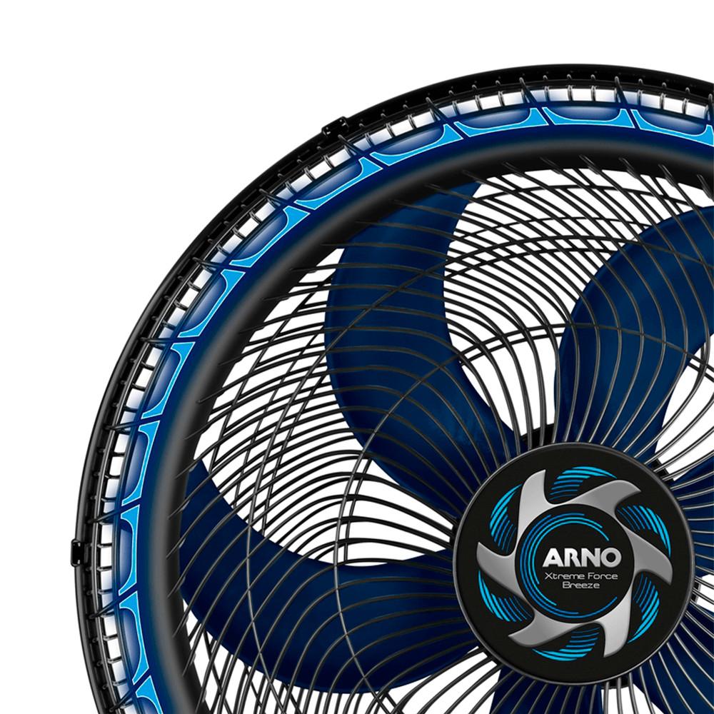 Ventilador De Mesa Arno 50cm VB50 Xtreme Force Breezer Preto Com Azul 220v